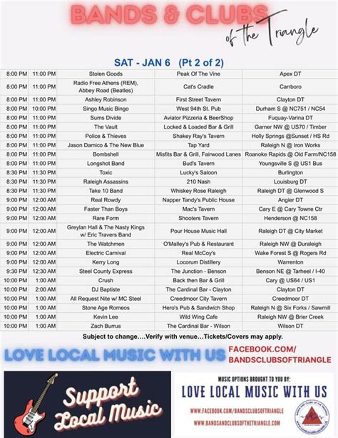 bookingace|local bands playing this weekend.
